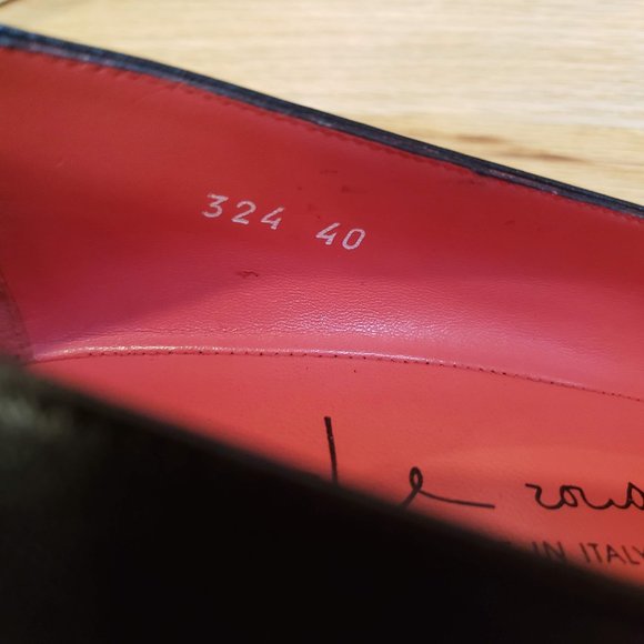 Pas de Rouge Black Classic Leather Heels Pumps 40 - Picture 6 of 8